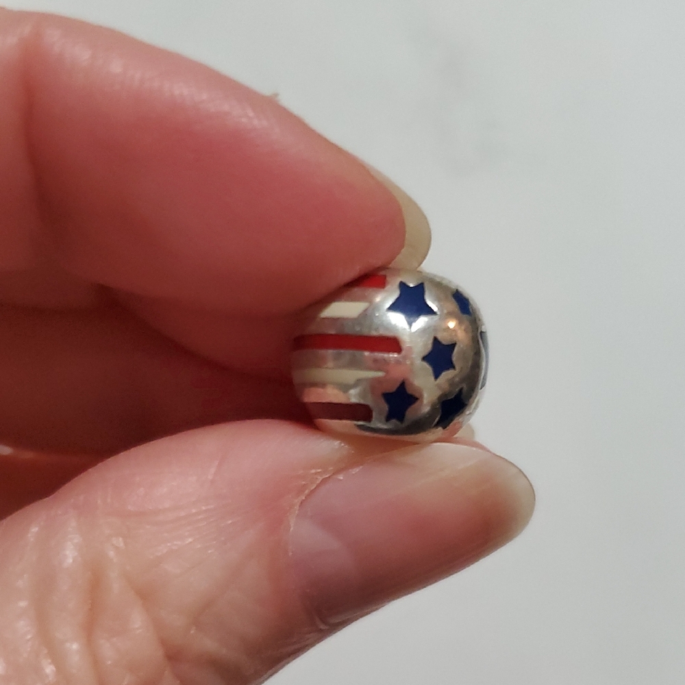 Brighton Red and Blue Star Charm